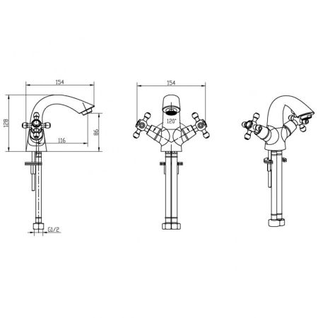 Смеситель для умывальника MEDICI Presente