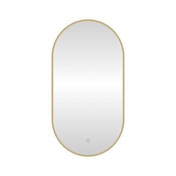 Зеркало с подсветкой LED Fixsen FX-3100G овальное 50х100 см, золотой сатин