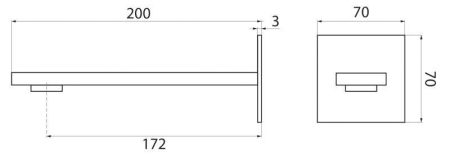 Излив для ванны CEZARES UNIKA-SCV, артикул UNIKA-SCV-02