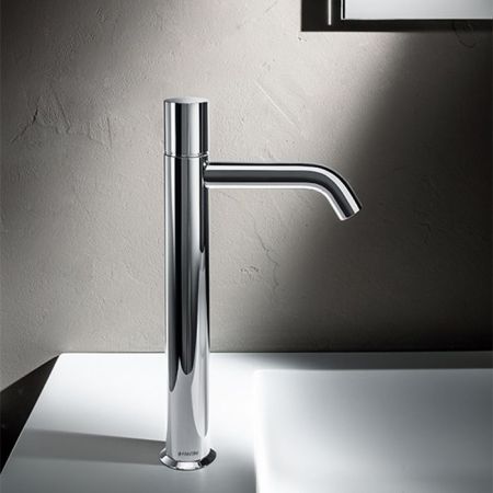 Fantini Nostromo Смеситель для раковины, 1 отв., без донного клапана, излив 145мм, цвет: хром, артикул 50 02 E906WF