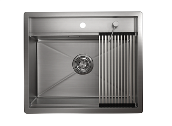 Кухонная мойка GRANULA (6051, СТАЛЬ САТИН)
