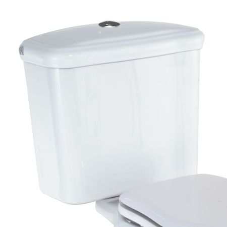 BELLA Бачок моноблока с отв. для кнопки слива, белая керамика, артикул 20609