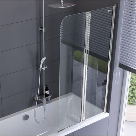 Шторка для ванны EXCELLENT Fliper 80 см (хром) правая, артикул KAAX.1309.800.PR