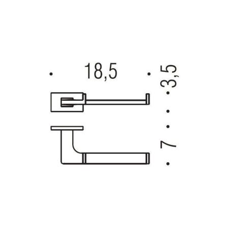 Colombo Look Держатель туалетной бумаги, подвесной, цвет: PVD графит полированный, артикул B1608.GL