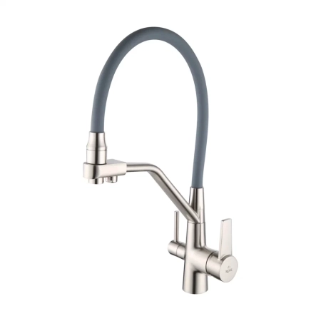 Смеситель для кухни Rose R558L, сатин, артикул R558L