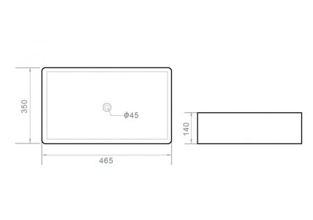Раковина-чаша Orange 46 B02-460MB Черная матовая