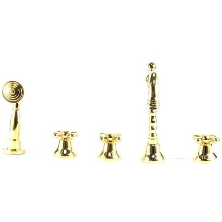 Смеситель на борт ванны Webert Armony AM730402010 Золото, артикул AM730402010