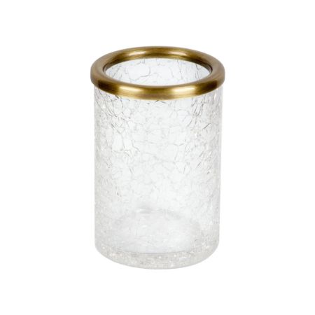 Surya Crystal, стакан 7х7хh10 см, эффект битого стекла, цвет светлая бронза, артикул 6601/SB-CRD