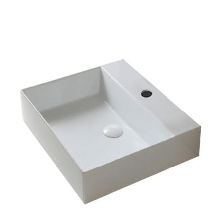 AZZURRA ELEGANCE Squared раковина подвесная/накладная 50х45см с 1 отв. под смеситель , цвет белый, артикул ELLP050450QMBI/(EQA50M bi)*1