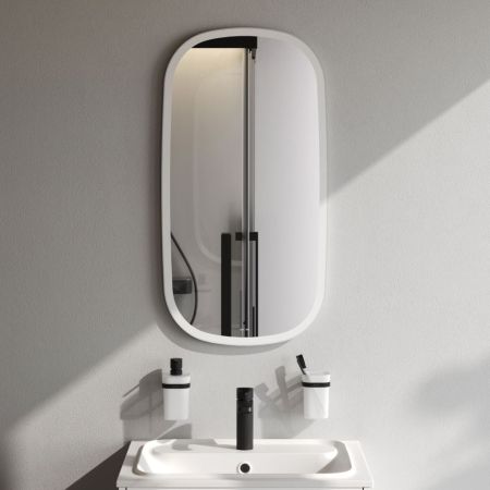 M8FMOX0451WGH Зеркало универсальное с контурной LED-подсветкой, ИК- сенсором, вытянутое, 45*86 см, артикул M8FMOX0451WGH