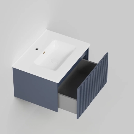 Тумба под раковину подвесная La Fenice Terra FNC-01-TER-BG-60, синяя, артикул FNC-01-TER-BG-60