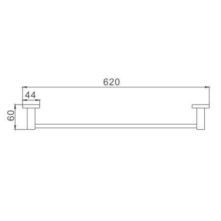 Полотенцедержатель Haiba HB8601, хром, артикул HB8601