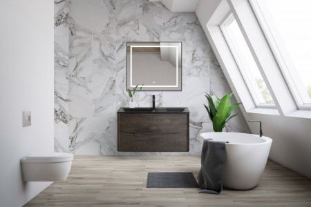 Мебель для ванной комнаты BELBAGNO ACQUA-800-2C-SO, артикул BB800/455-LV-MR-ALR