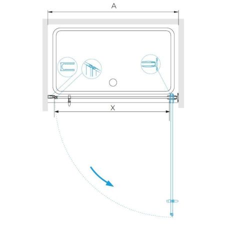 Душевая дверь RGW HO-011 (900, Прозрачное), артикул 350601109-11