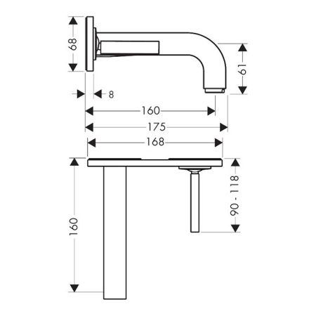 AX Citterio Смеситель для раковины , цвет полированное золото, артикул 39112990