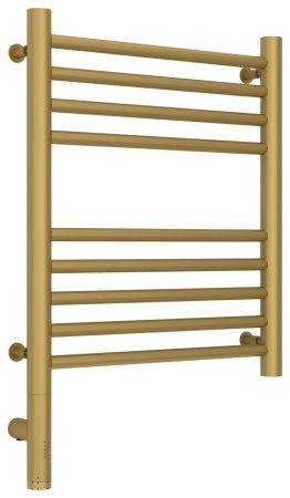 Полотенцесушитель электрический "БОГЕМА 3.0" прямая 500х400 / МЭМ левый (Матовое золото)