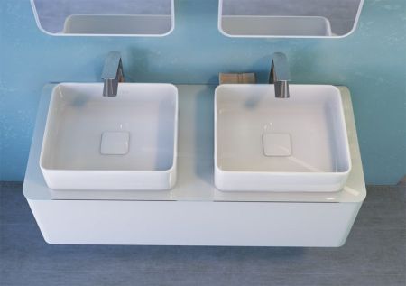 Тумба под раковину Raval Pure 120 подвесная Белая, артикул Pur.01.120/P/W