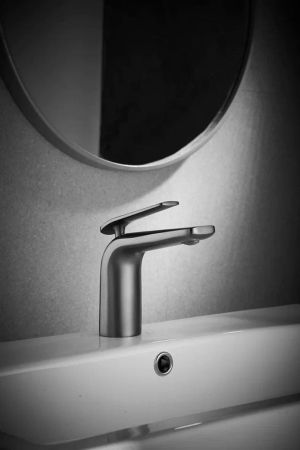 Смеситель для раковины Rose R39T R3901T, оружейная сталь, артикул R3901T