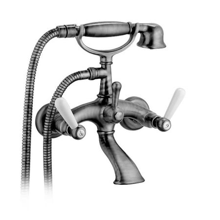 Bongio Oxford Lux Смеситель для ванны, цвет хром/белый фарфор