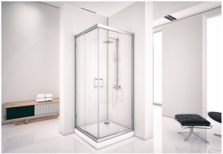 Душевой уголок Aquanet Alfa Cube NAA1142 100x100, прозрачное стекло Душевой уголок Aquanet Alfa Cube NAA1142 100x100, прозрачное стекло