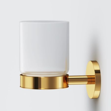 A85A34399 X-Joy, Стеклянный стакан с настенным держателем, золото, артикул A85A34399