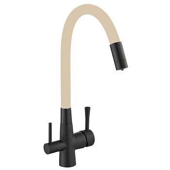 Смеситель для кухни с подключением к фильтру Savol S-L1806H-12, черный