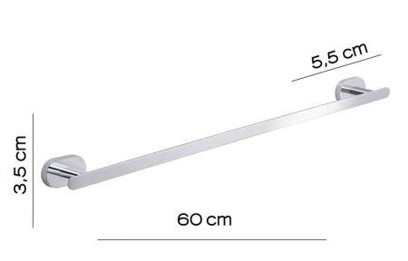 Gedy Bernina, полотенцедержатель, длина 60 см, цвет хром, артикул BE21/60(13)