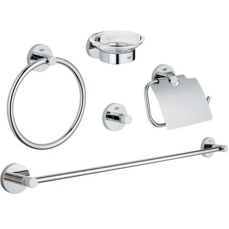 Набор аксессуаров GROHE Essentials (5 предметов), хром (40344001), артикул 40344001