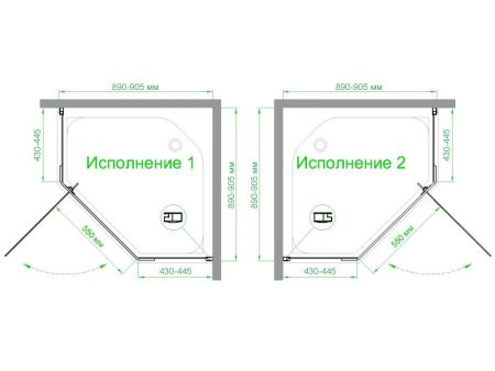 Душевой уголок Royal Bath RB 90TR-C-BL  90х90х200 (матовое), артикул RB90TR-C-BL
