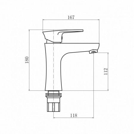 Смеситель для раковины Plstart PL1005-15, коричневый