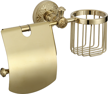 Держатель для туалетной бумаги и освежителя Savol S-L05851B, золото