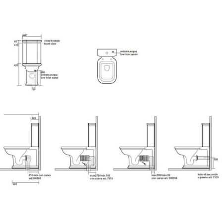 Механизм GEBERIT двойного слива с нижним подводом воды, цвет кнопки хром, артикул 750990 Geberit