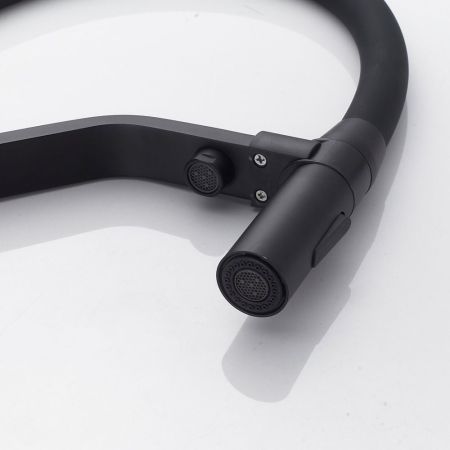 Смеситель для кухни с гибким изливом и подключением фильтра Shevanik S278H, черный