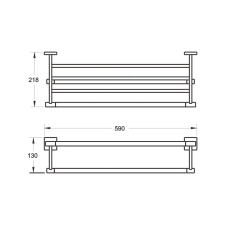 Полка для полотенец Rose RG3008H, золото/черный, артикул RG3008H