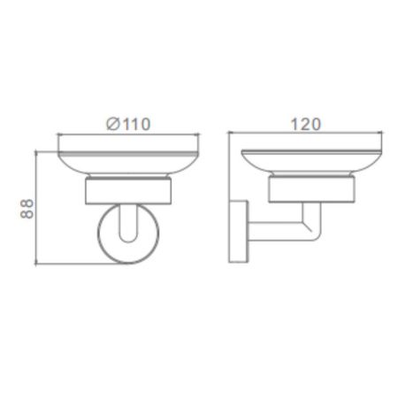 Мыльница Raglo R320.02.09, графит