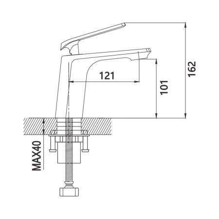 Смеситель для раковины Shevanik S8001, хром