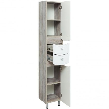 Шкаф пенал Runo Аликанте 30 4620750021870 Скандинавский Дуб Белый, артикул 4620750021870