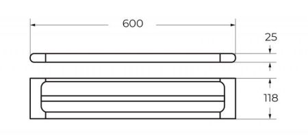 Полотенцедержатель двойной подвесной ART&MAX PLATINO AM-3948AL, артикул AM-3948AL