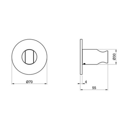 ALMAR Держатель настенный для душевой лейки, цвет нержавеющая сталь брашированная AISI 316, артикул E120010.316