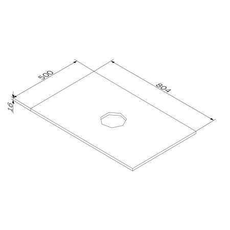 M8FST0800WM Func, Столешница, 80 см, цвет белый матовый, артикул M8FST0800WM