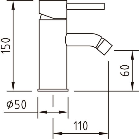 CAIMAN ELEGANCE Смеситель для биде, ec1, хром