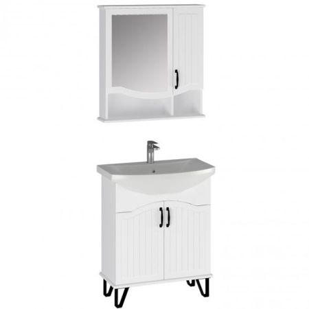 Зеркальный шкаф Runo Марсель 70 4620750028817 Белый