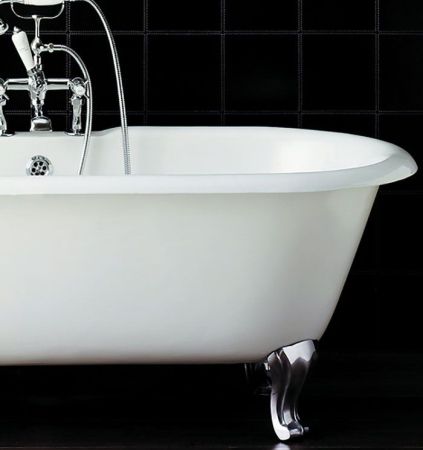 Devon&Devon Draycott Ванна 170х79хh61 см, чугунная, отдельностоящая,белая  загрунтованная снаружи, ножки EAGLE белые, артикул 2MRDRAYBIDD