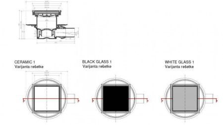 Душевой трап Pestan Confluo Standard White Glass 1 Gold, артикул 13000156