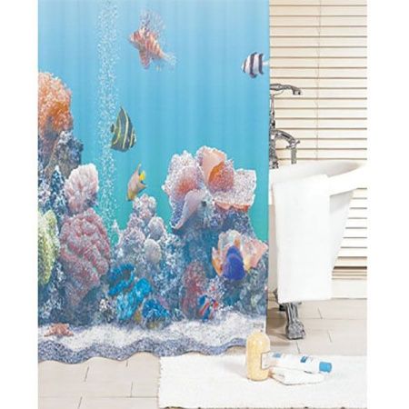 Штора для ванны Iddis Pacific Ocean 180x200 Голубая Штора для ванны Iddis Pacific Ocean 180x200 Голубая