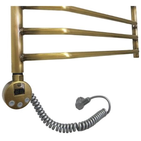 Электрический полотенцесушитель Domoterm Лаура П10 500*800 АБР E L Античная бронза, артикул ЛаураП10500*800АБРEL