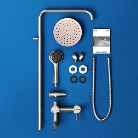 D0703000SS Logic  new душевая система со смесителем из нержавеющей стали, артикул D0703000SS