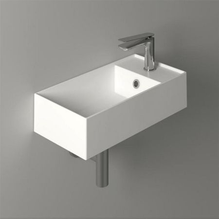 SIMAS AGILE Раковина подвесная 50х28 см, правая , с 1 отв под смеситель,цвет белый, артикул AG50 bi*1