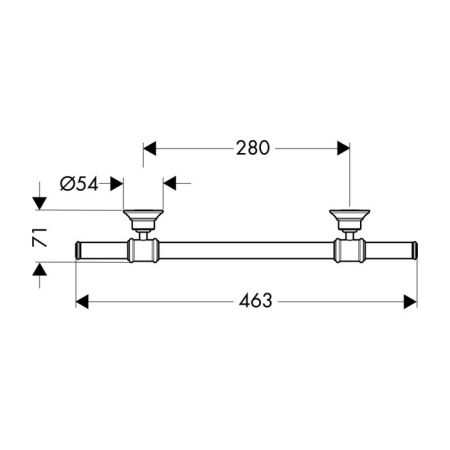 AX Montreux Поручень 463мм, цвет: шлифованный никель, артикул 42030820