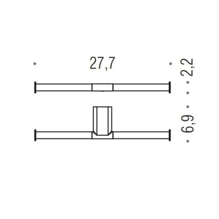 Colombo Mini Держатель т/б двойной , цвет:  PVD графит матовый, артикул B4090.GM